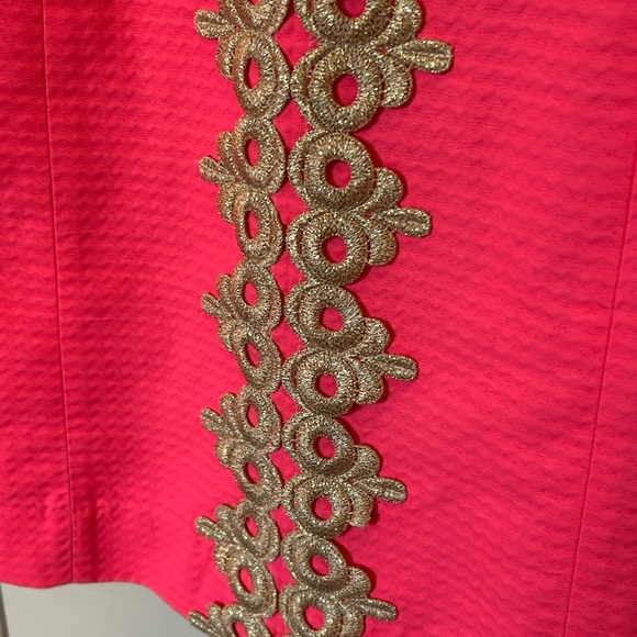 Lilly Pulitzer women’s size 2 strappy hot pink and gold sundress - Picture 4 of 10